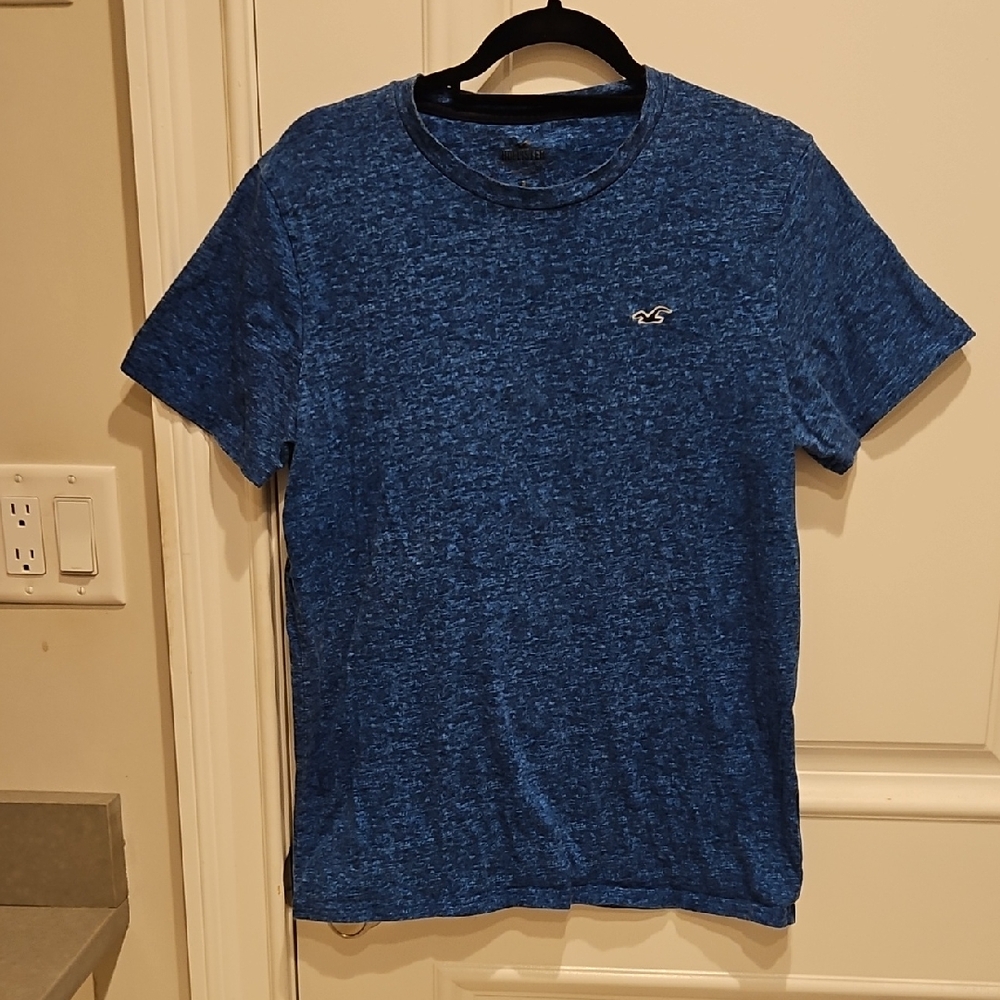 Hollister‎ Blue Short Sleeve Tee with Heathered Texture